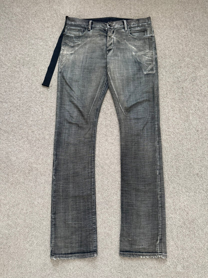 SS11 Rick Owens DRKSHDW "Anthem" Dark Dust Detroit Bootcut Denim Jeans