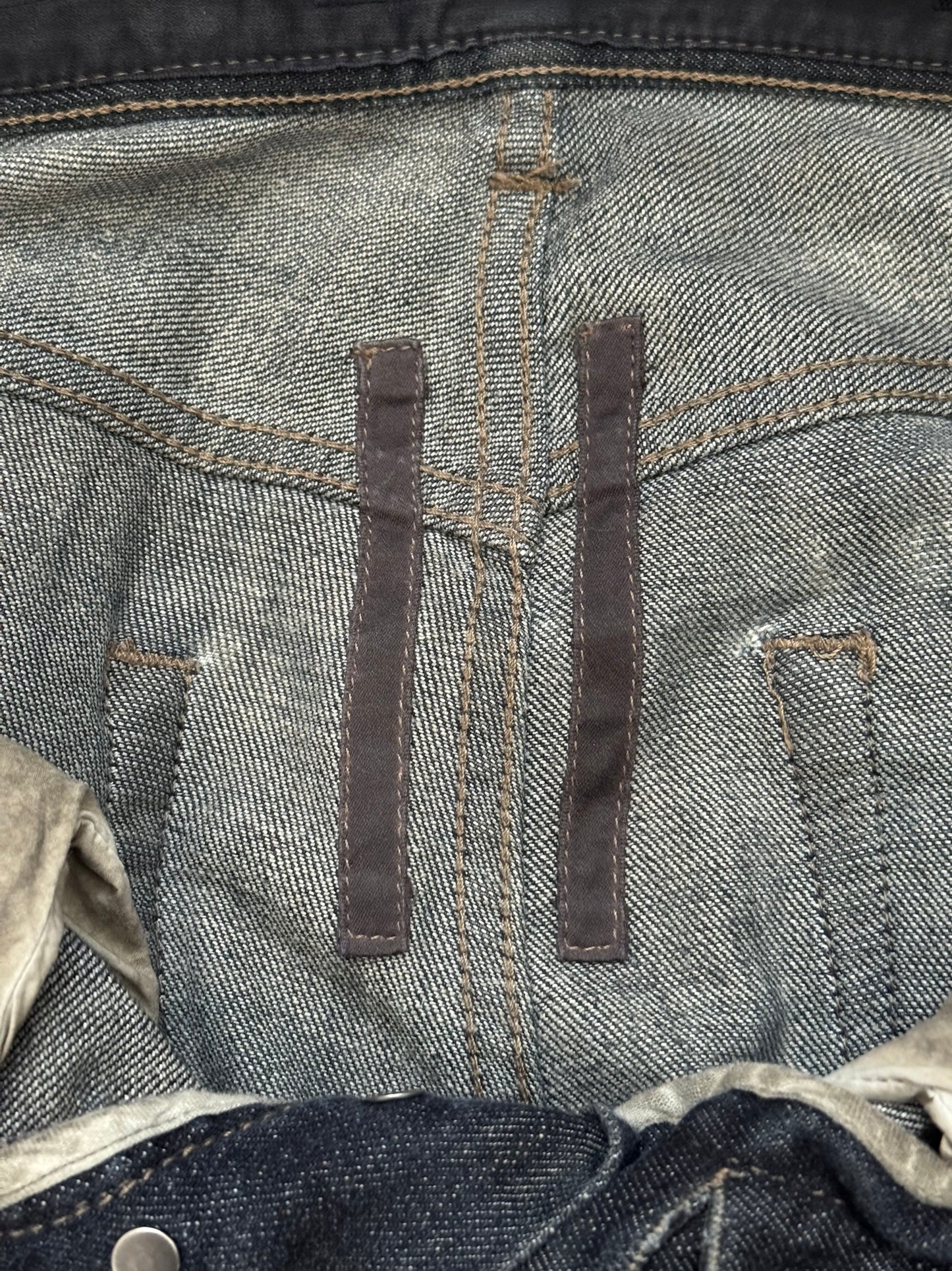 SS11 Rick Owens DRKSHDW "Anthem" Dark Dust Detroit Bootcut Denim Jeans