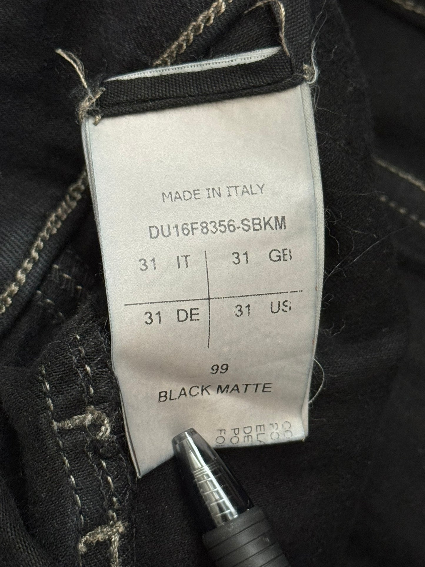 FW16 Rick Owens DRKSHDW Black Waxed Memphis Biker Denim Jeans