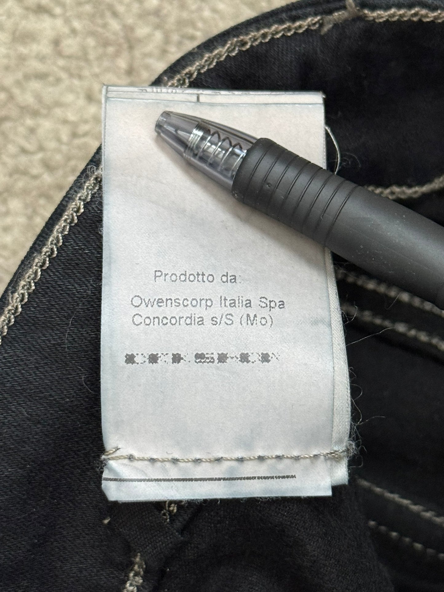 FW16 Rick Owens DRKSHDW Black Waxed Memphis Biker Denim Jeans