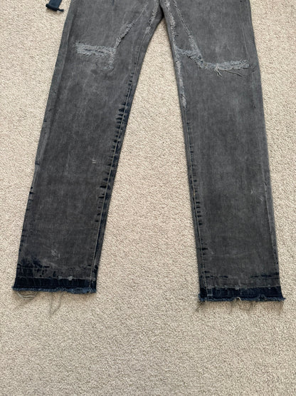SS09 Rick Owens DRKSHDW "Strutter" Hogwash Repaired Detroit Denim Jeans