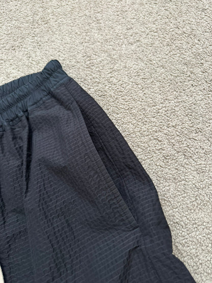 SS19 Rick Owens Mainline "Babel" Nylon Wool Seersucker Pods Shorts