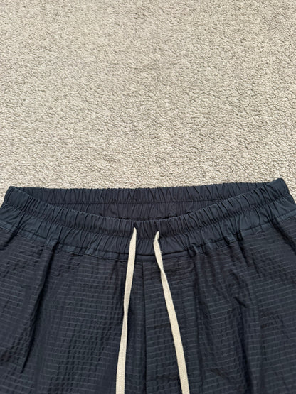 SS19 Rick Owens Mainline "Babel" Nylon Wool Seersucker Pods Shorts