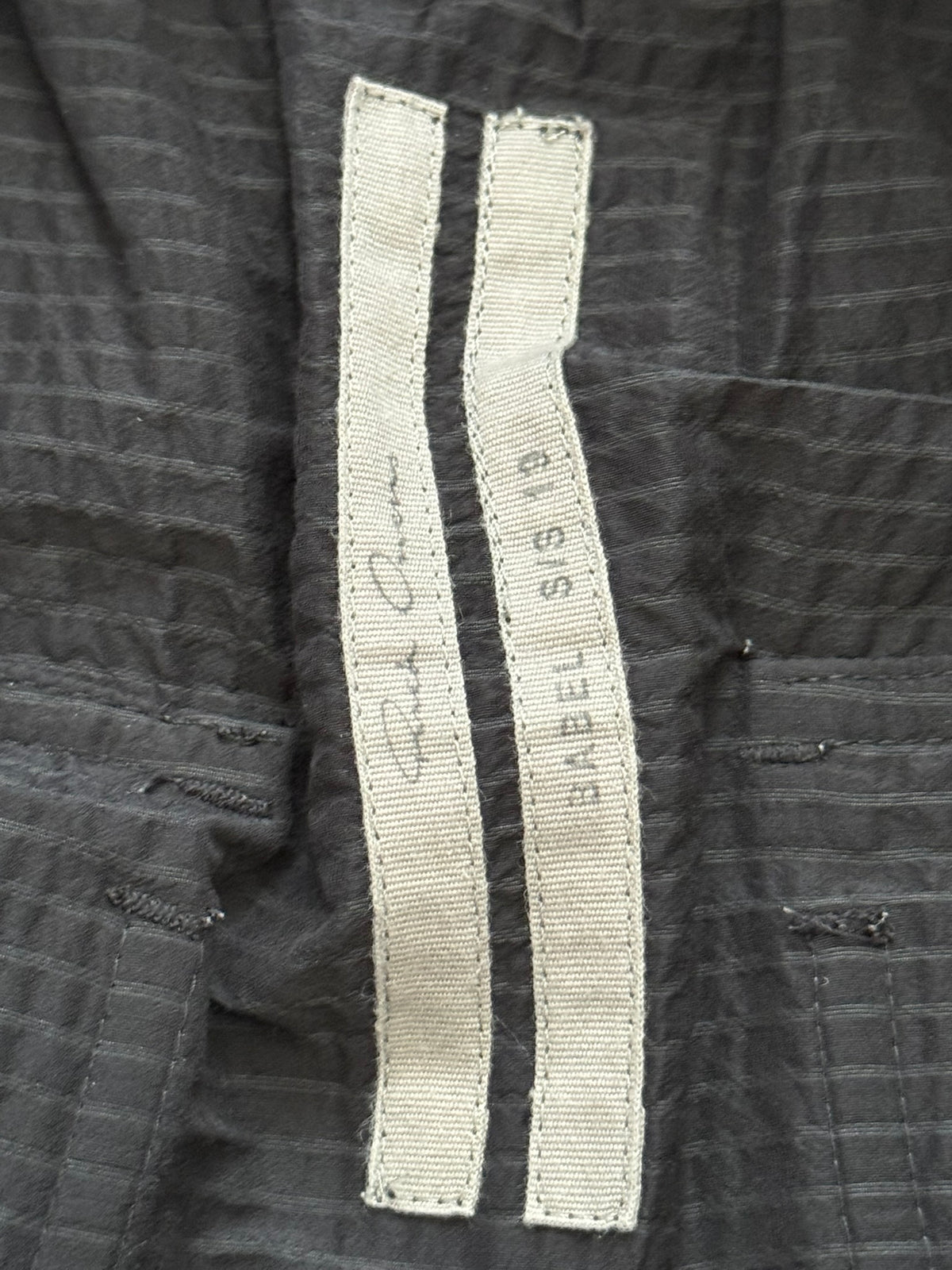 SS19 Rick Owens Mainline "Babel" Nylon Wool Seersucker Pods Shorts