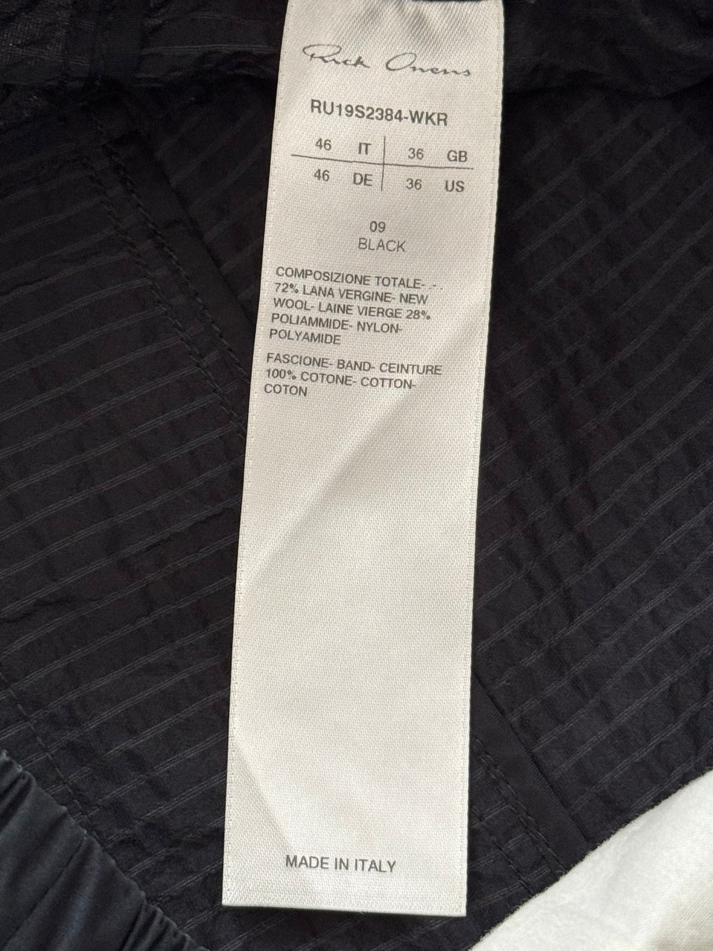 SS19 Rick Owens Mainline "Babel" Nylon Wool Seersucker Pods Shorts