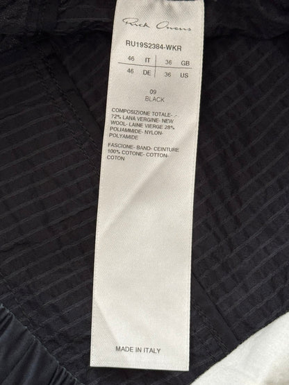 SS19 Rick Owens Mainline "Babel" Nylon Wool Seersucker Pods Shorts