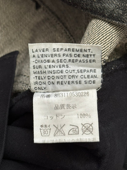 AW08 Dior Homme “Luster” Black Waxed Clawmark Denim Jeans