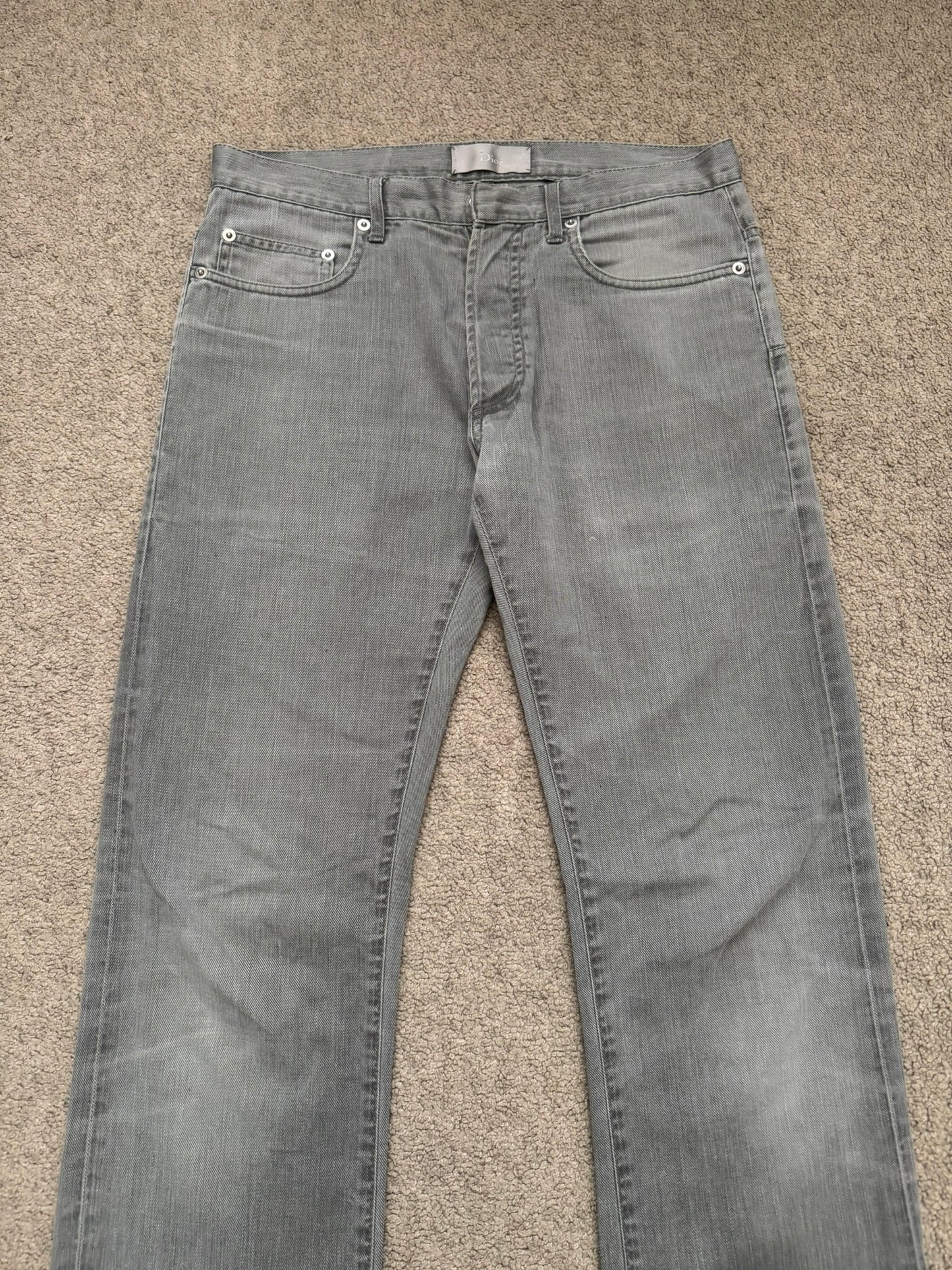 SS06 Dior Homme by Hedi Slimane Distressed Bootcut Denim Jeans