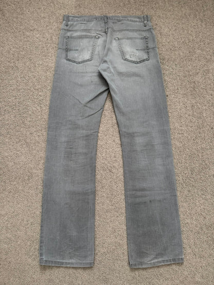 SS06 Dior Homme by Hedi Slimane Distressed Bootcut Denim Jeans