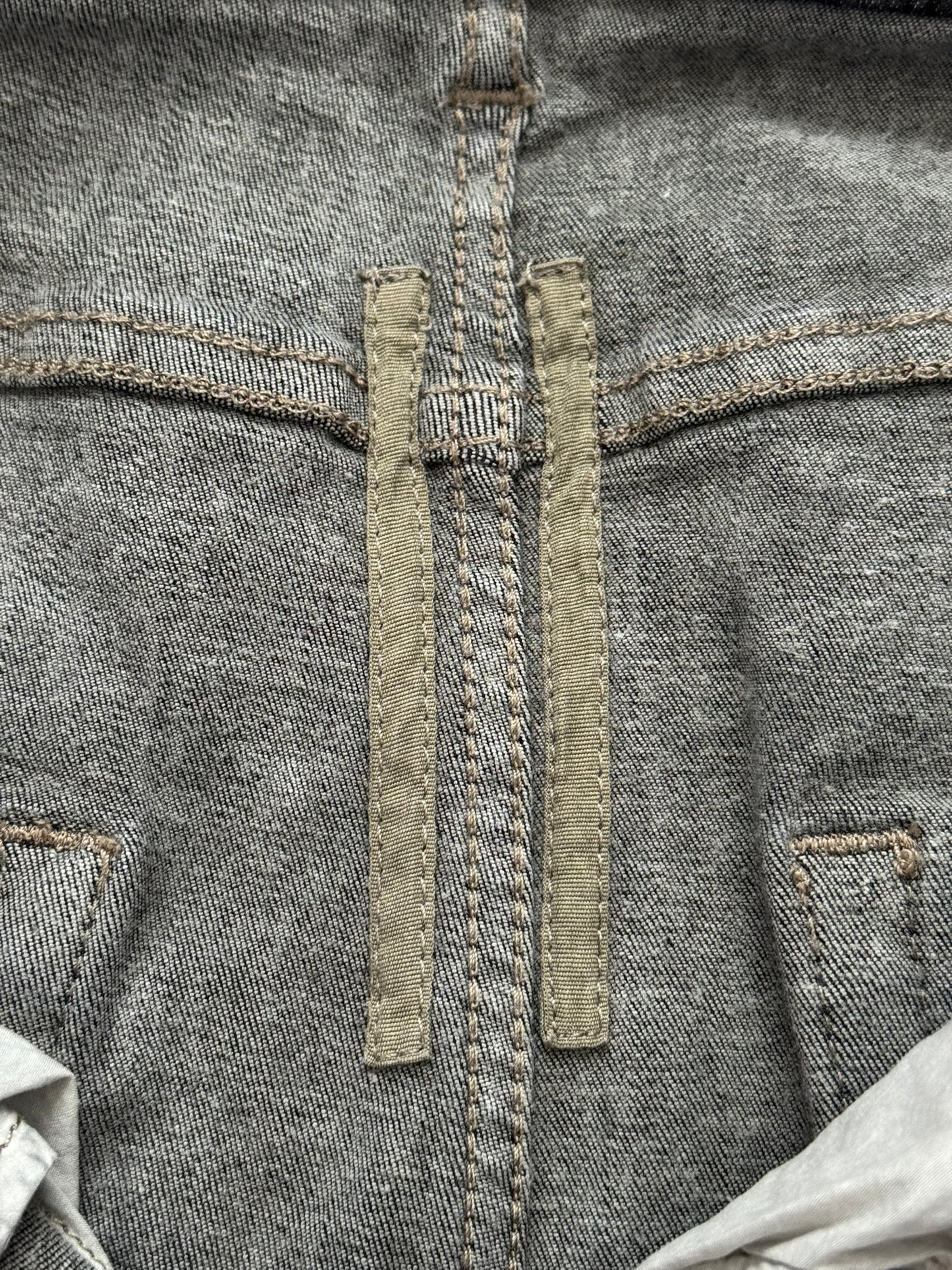 FW21 Rick Owens DRKSHDW Black Foil Waxed Detroit Denim Jeans