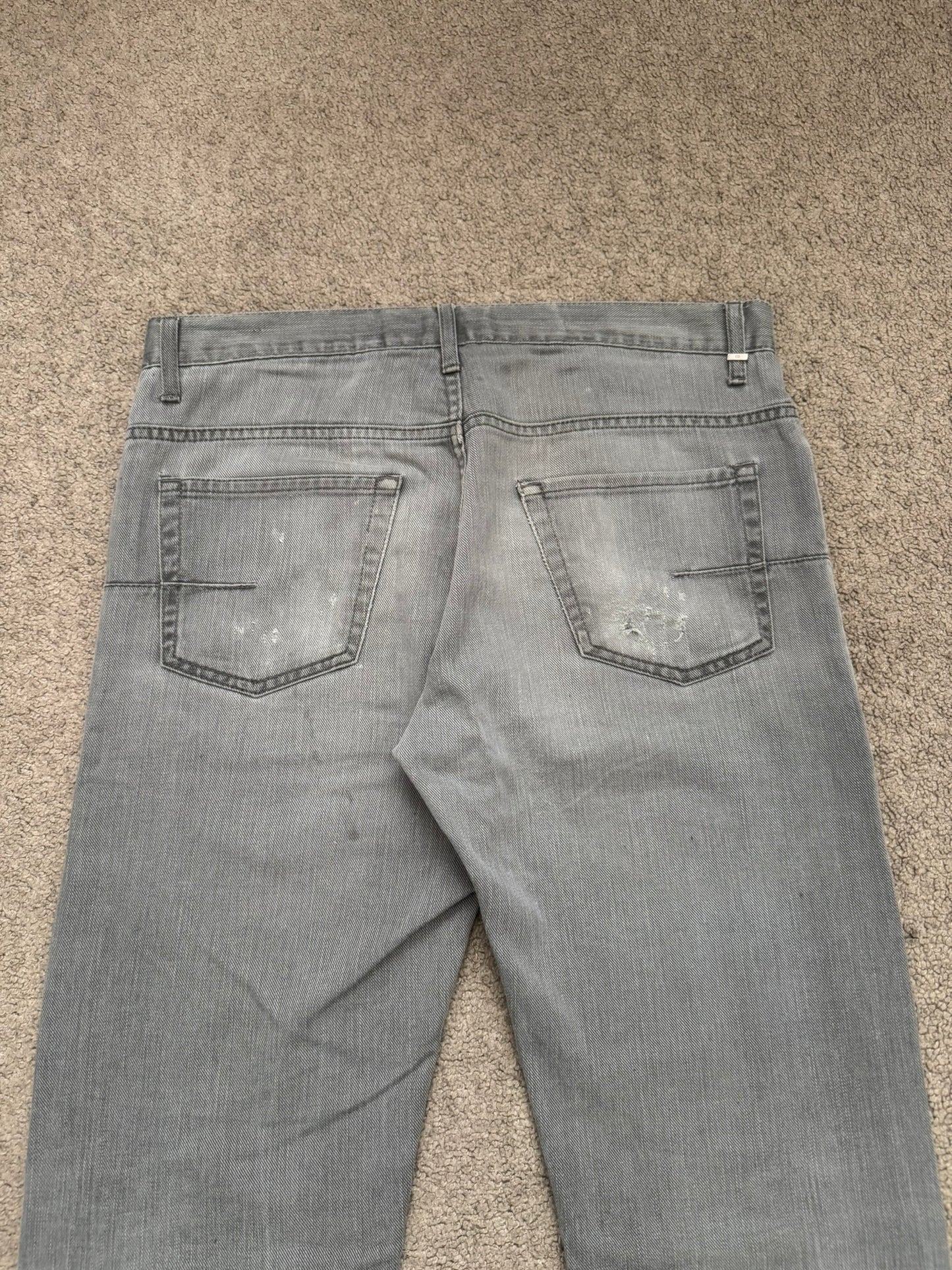 SS06 Dior Homme by Hedi Slimane Distressed Bootcut Denim Jeans