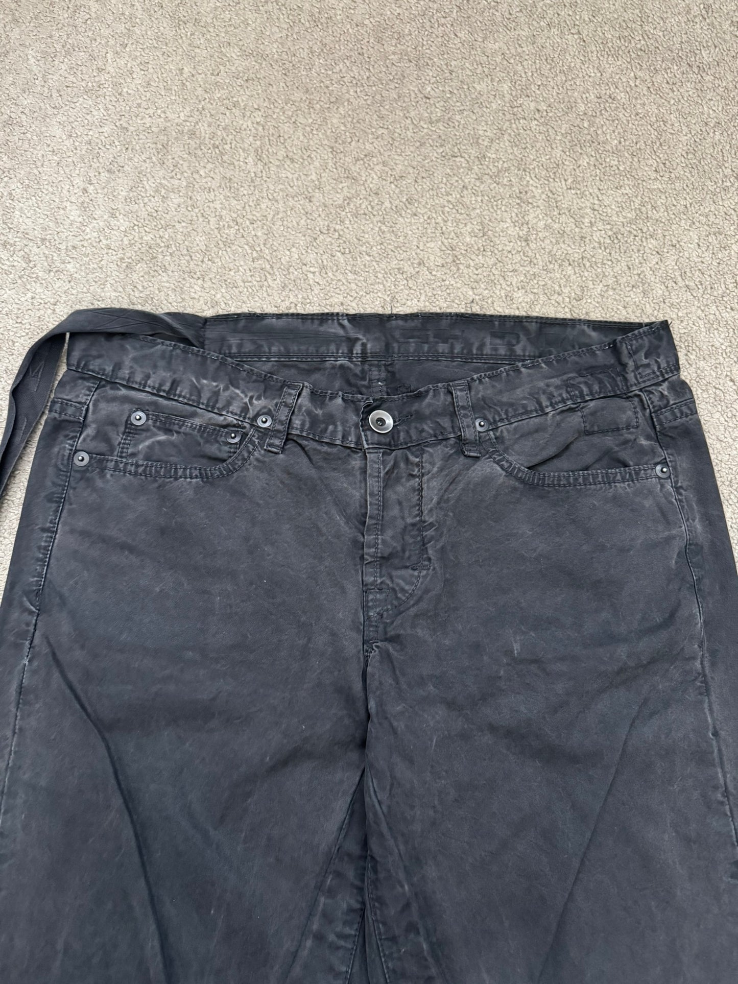 SS09 Rick Owens DRKSHDW "Strutter" Coated Detroit Pants
