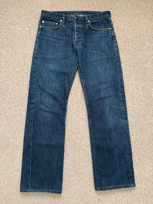 SS08 Dior Homme by Kris Van Assche MIJ Blue Washed Denim Jeans