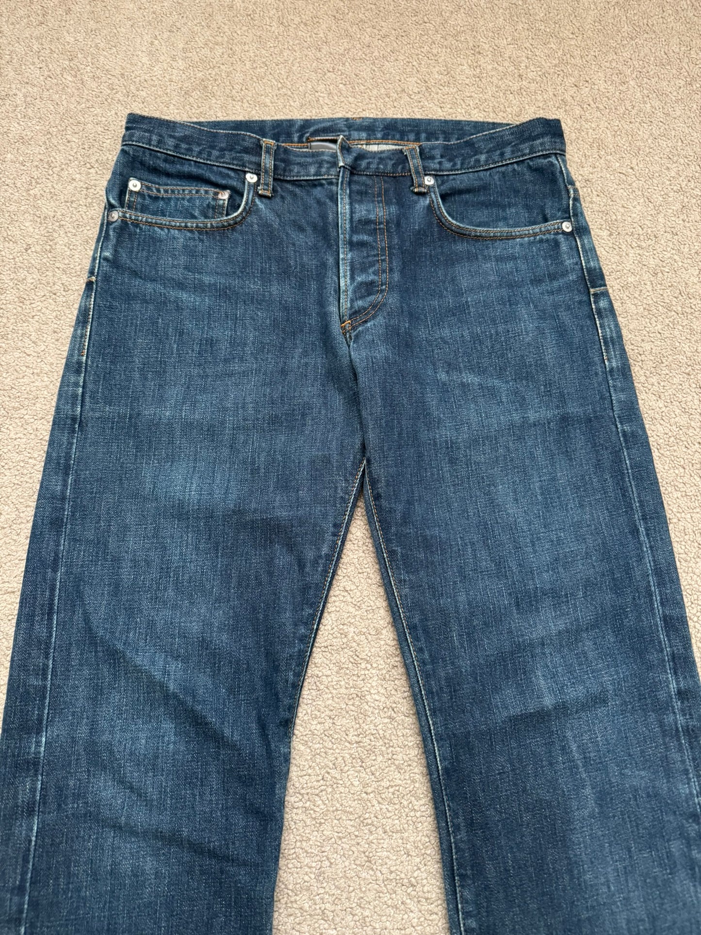 SS08 Dior Homme by Kris Van Assche MIJ Blue Washed Denim Jeans