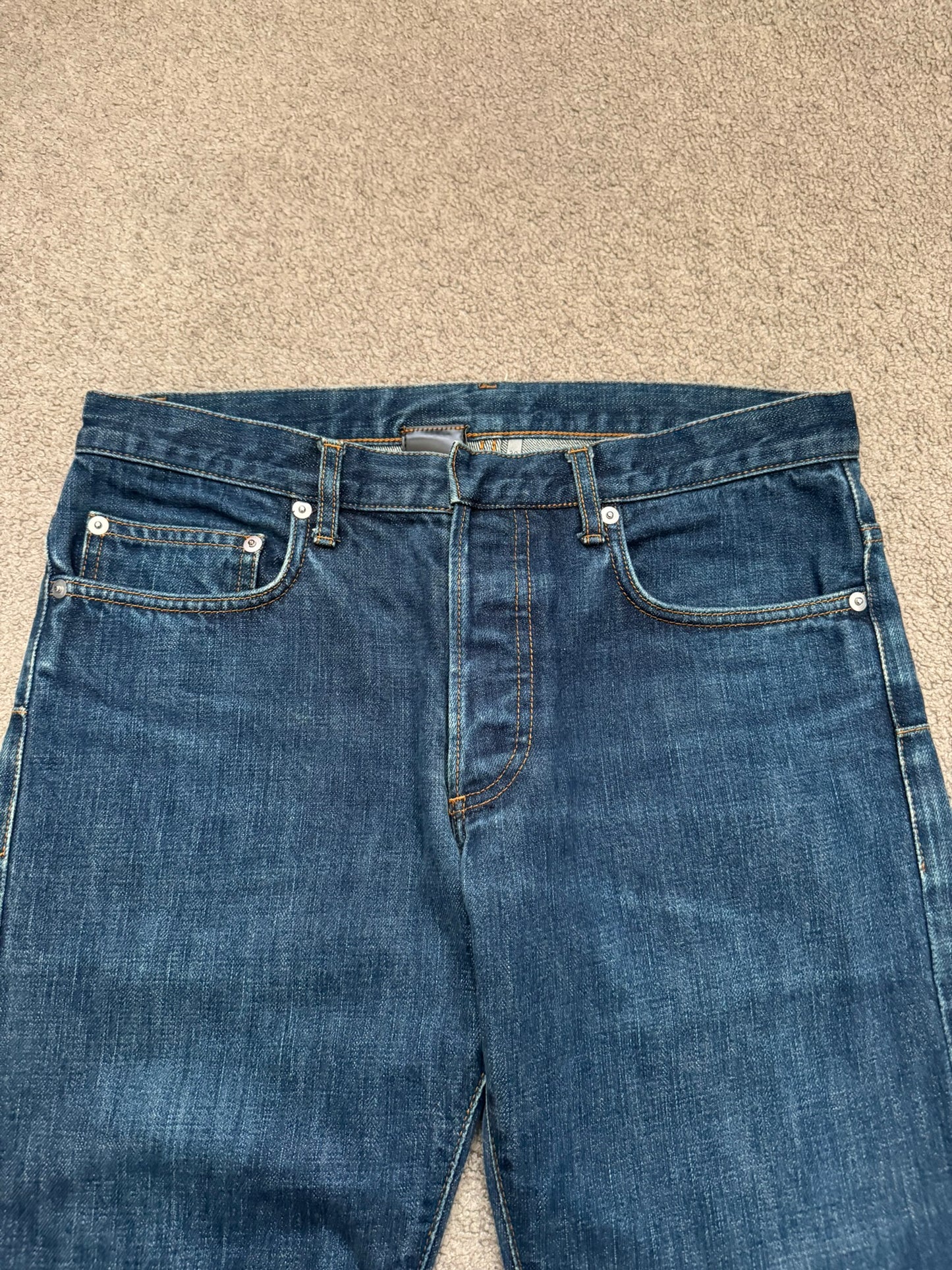 SS08 Dior Homme by Kris Van Assche MIJ Blue Washed Denim Jeans