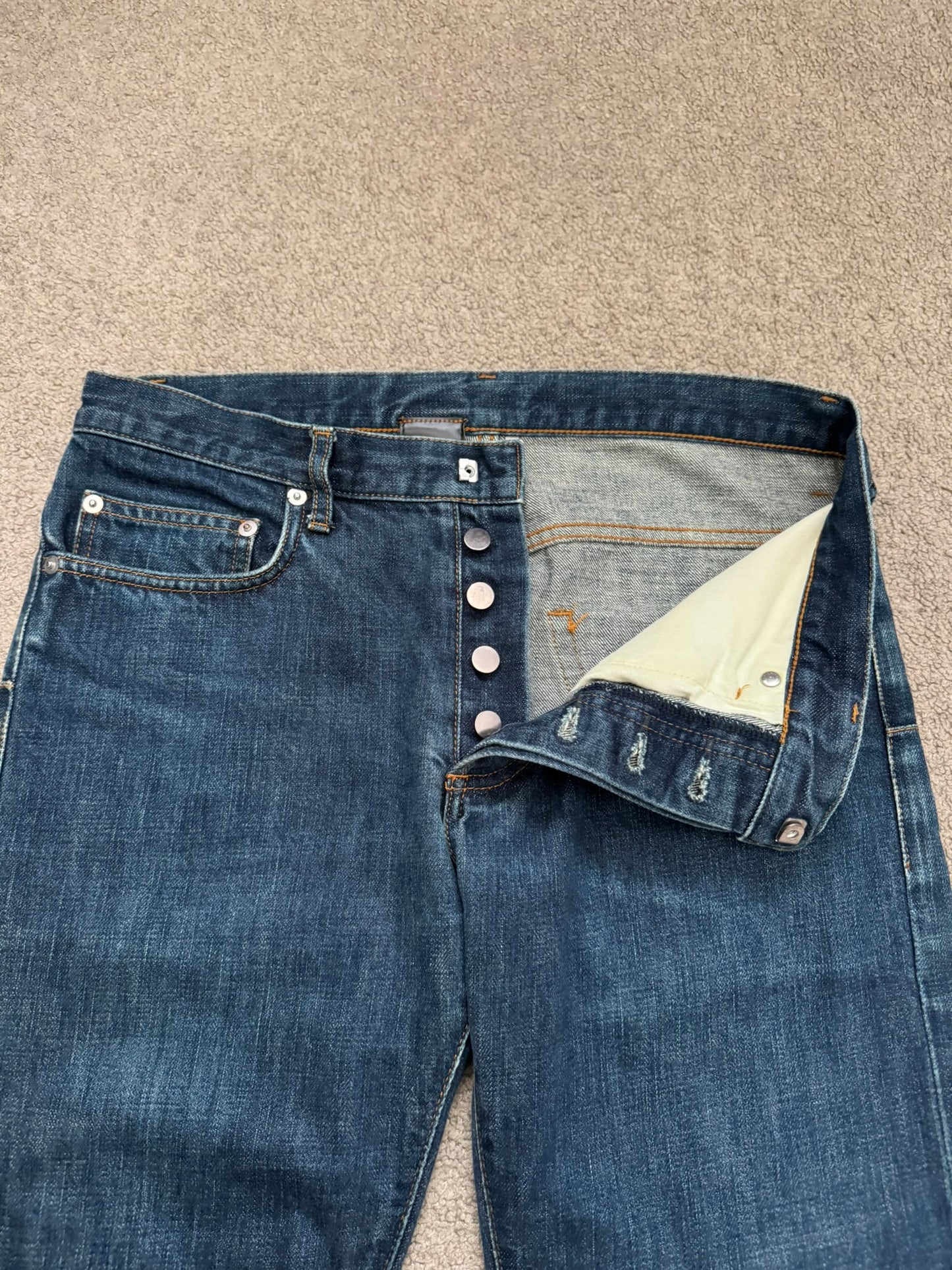 SS08 Dior Homme by Kris Van Assche MIJ Blue Washed Denim Jeans