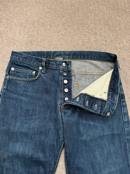 SS08 Dior Homme by Kris Van Assche MIJ Blue Washed Denim Jeans