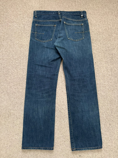 SS08 Dior Homme by Kris Van Assche MIJ Blue Washed Denim Jeans