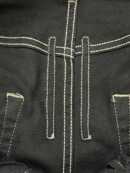 SS23 Rick Owens DRKSHDW Black Waxed Detroit Cut Denim Jeans