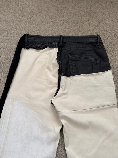 SS22 Rick Owens DRKSHDW Hybrid Two Tone Tyrone Denim Jeans