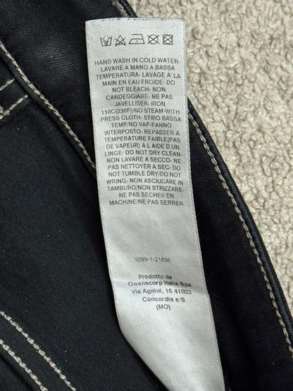 SS23 Rick Owens DRKSHDW Black Waxed Detroit Cut Denim Jeans