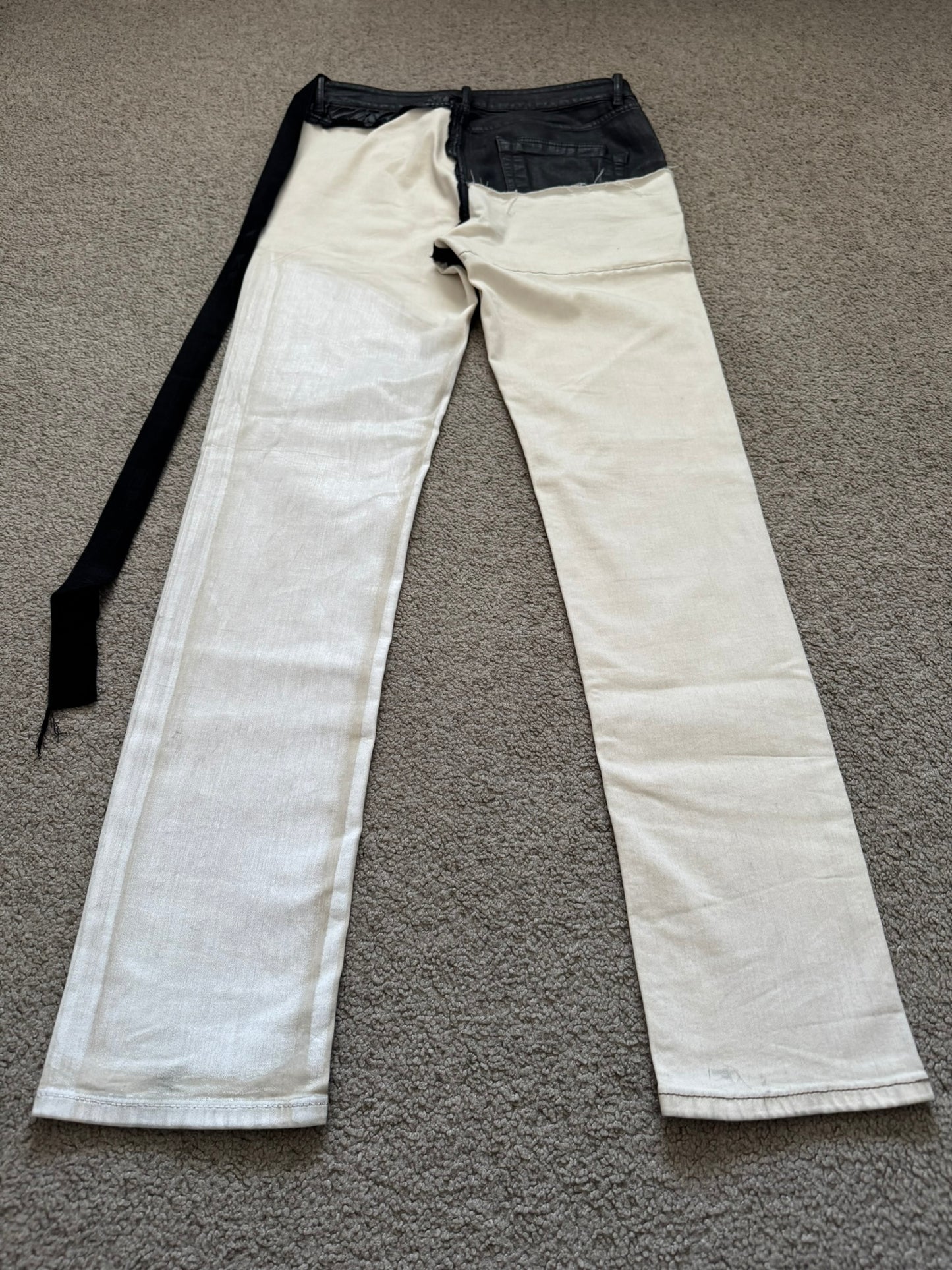 SS22 Rick Owens DRKSHDW Hybrid Two Tone Tyrone Denim Jeans