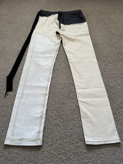 SS22 Rick Owens DRKSHDW Hybrid Two Tone Tyrone Denim Jeans