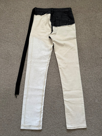 SS22 Rick Owens DRKSHDW Hybrid Two Tone Tyrone Denim Jeans
