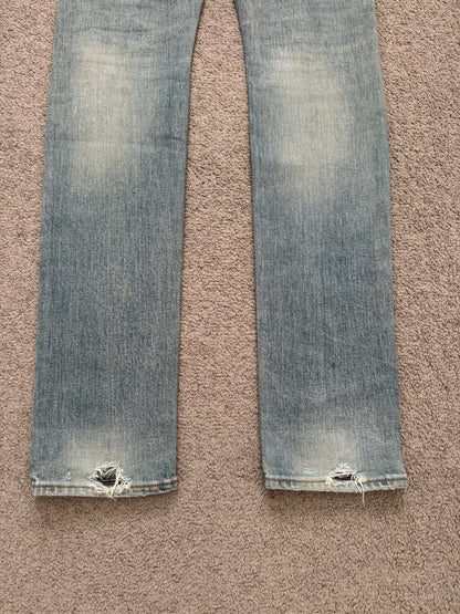 FW16 Saint Laurent by Hedi Slimane Crash Distressed D02 Denim Jeans