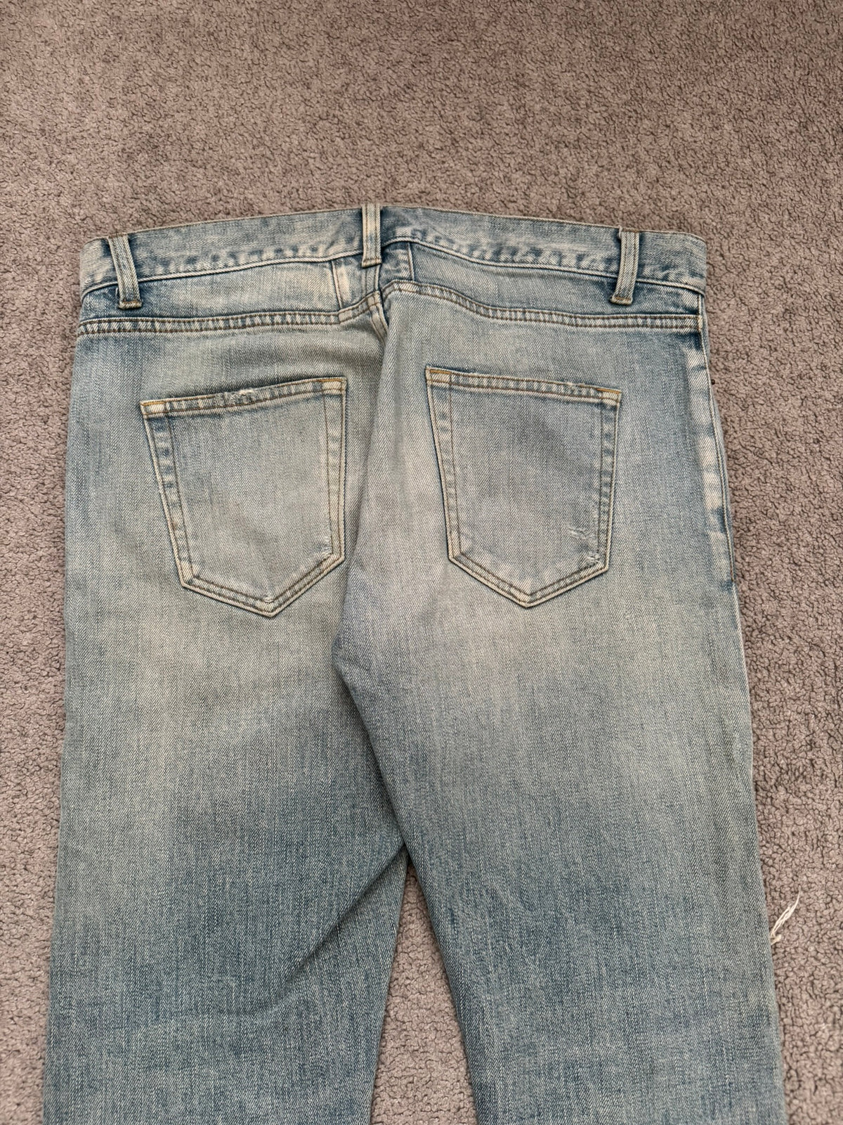 FW16 Saint Laurent by Hedi Slimane Crash Distressed D02 Denim Jeans