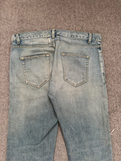 FW16 Saint Laurent by Hedi Slimane Crash Distressed D02 Denim Jeans