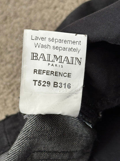 FW11 Balmain by Christophe Decarnin 4 Zip Biker Denim Jeans