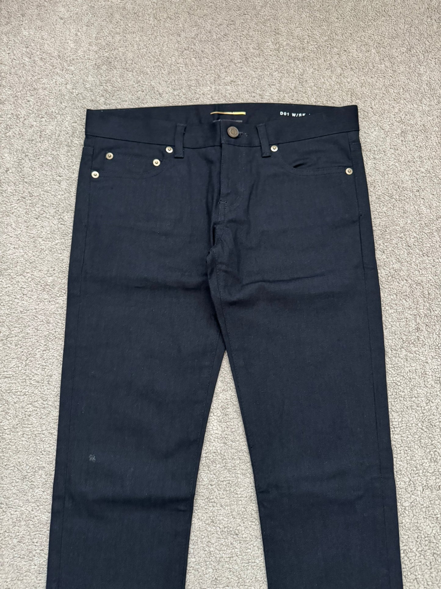 SS14 Saint Laurent by Hedi Slimane Black D01 Denim Jeans