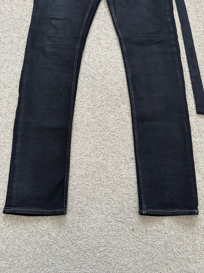 FW21 Rick Owens DRKSHDW Black Waxed Tyrone Cut Denim Jeans