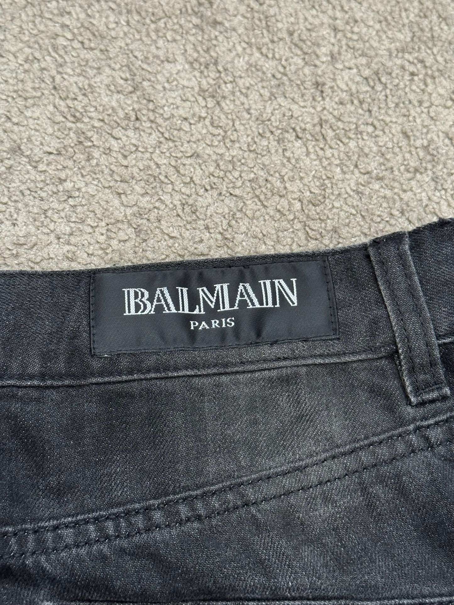 FW11 Balmain by Christophe Decarnin 4 Zip Biker Denim Jeans
