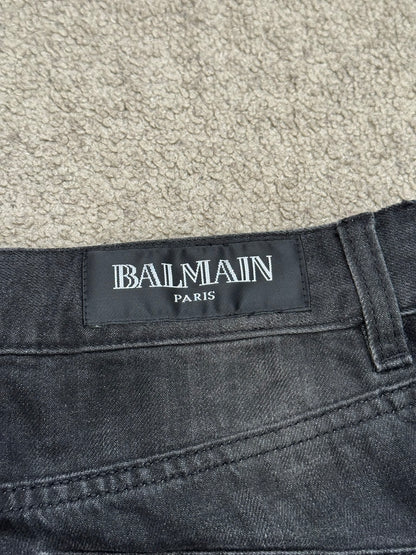 FW11 Balmain by Christophe Decarnin 4 Zip Biker Denim Jeans
