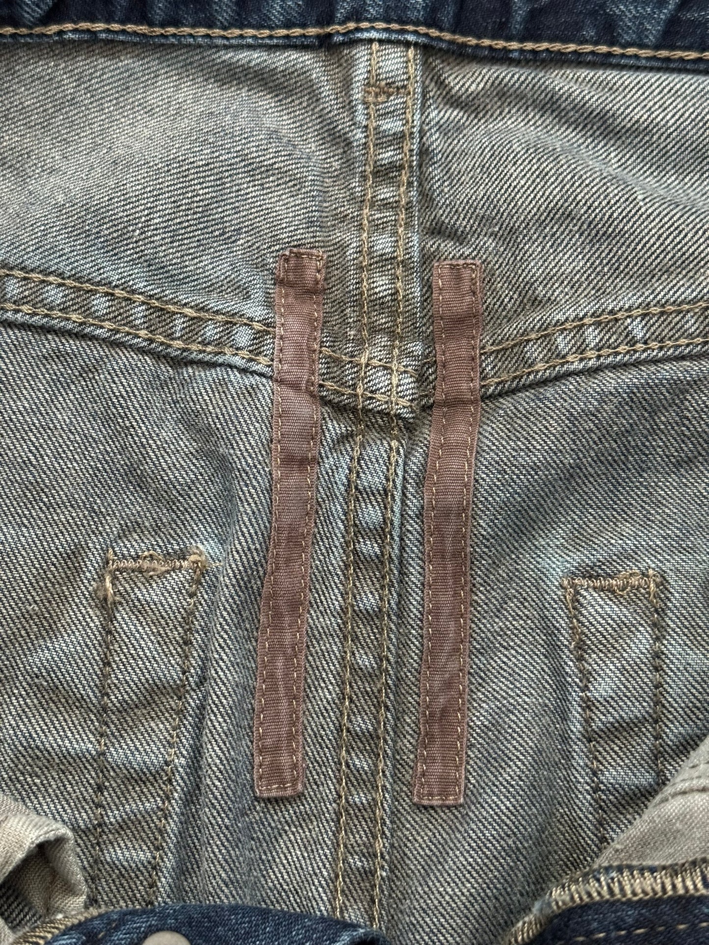 FW16 Rick Owens DRKSHDW Hustler Blue Detroit Cut Denim Jeans