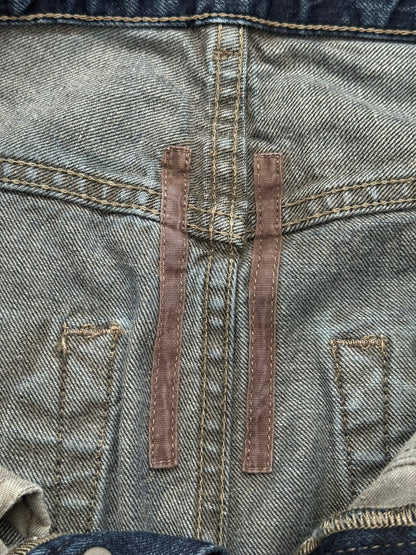 FW16 Rick Owens DRKSHDW Hustler Blue Detroit Cut Denim Jeans