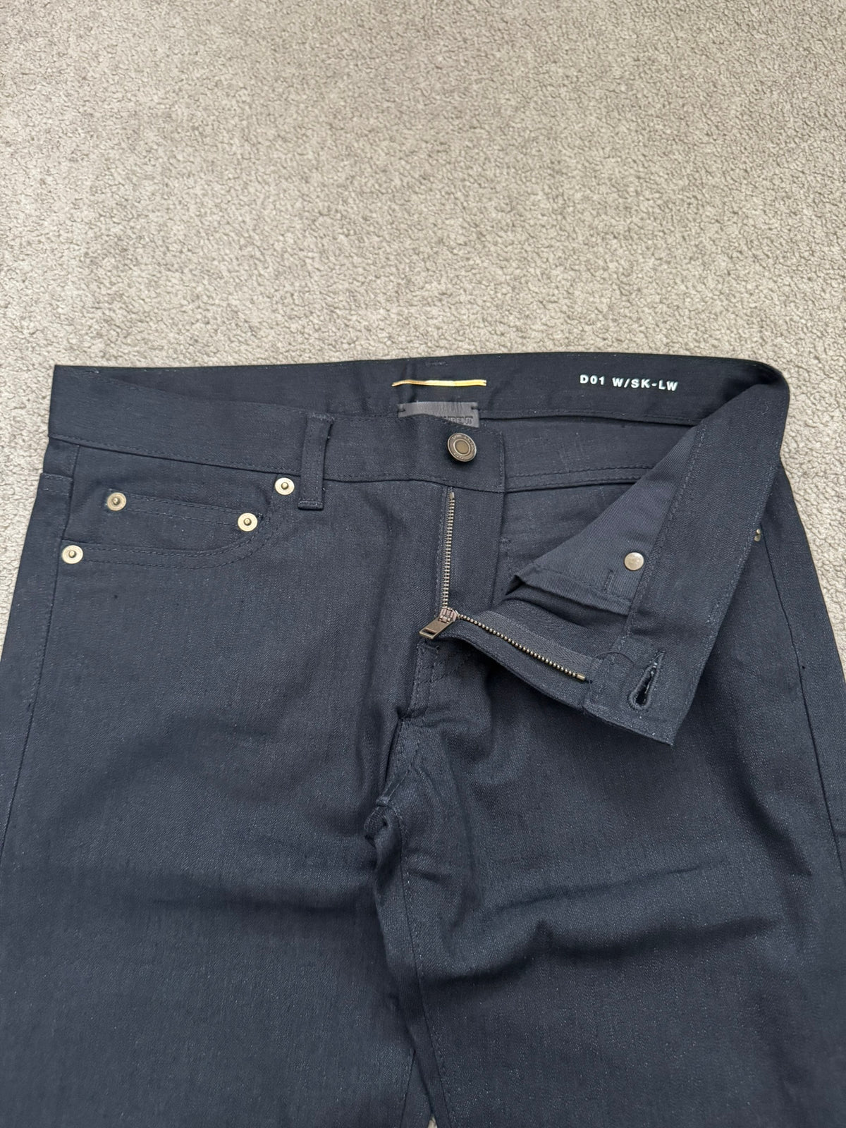 SS14 Saint Laurent by Hedi Slimane Black D01 Denim Jeans