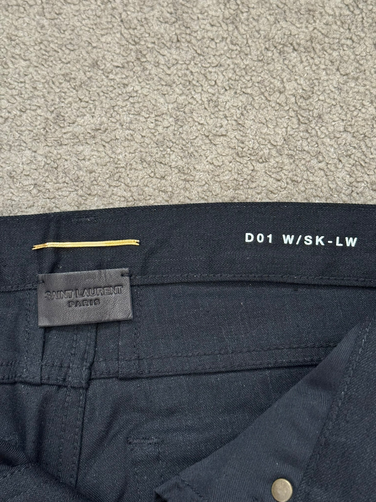 SS14 Saint Laurent by Hedi Slimane Black D01 Denim Jeans