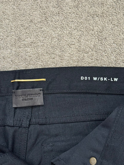 SS14 Saint Laurent by Hedi Slimane Black D01 Denim Jeans