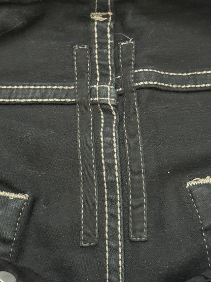FW21 Rick Owens DRKSHDW Black Waxed Tyrone Cut Denim Jeans