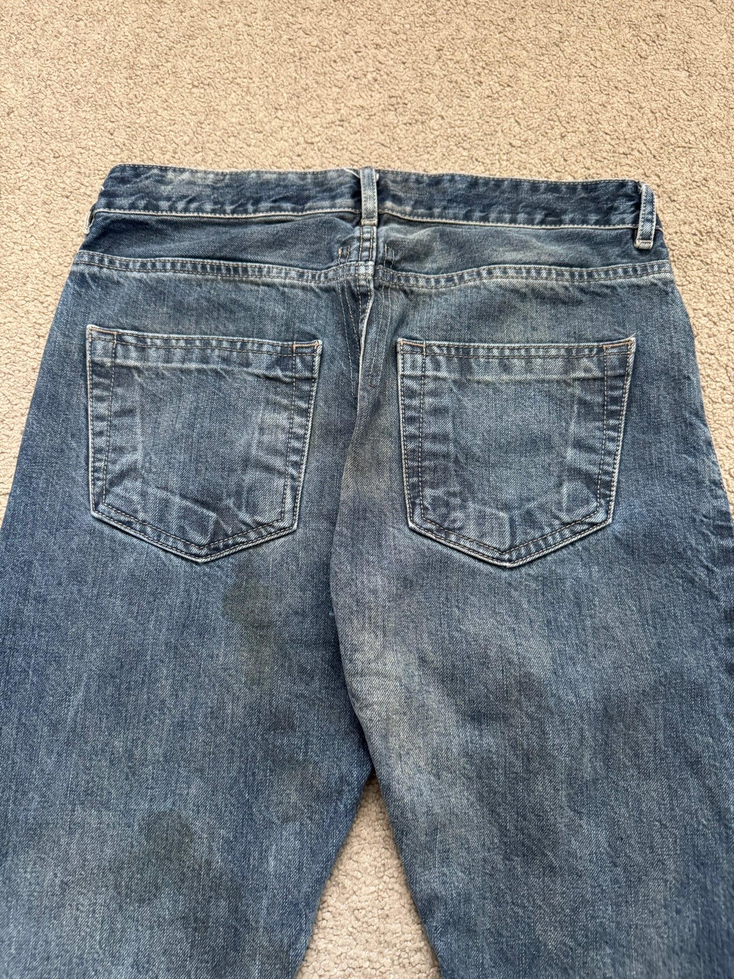 FW16 Rick Owens DRKSHDW Hustler Blue Detroit Cut Denim Jeans