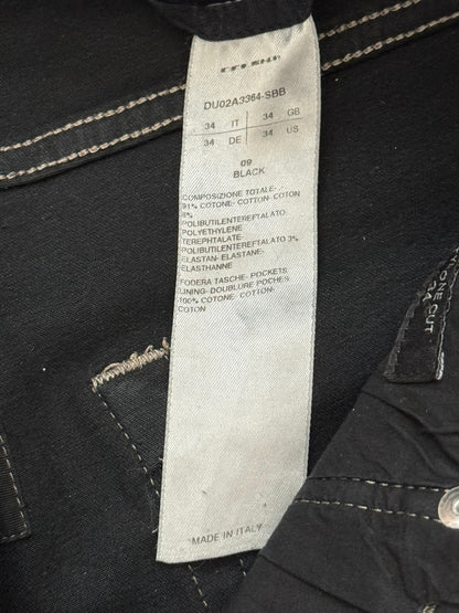 FW21 Rick Owens DRKSHDW Black Waxed Tyrone Cut Denim Jeans