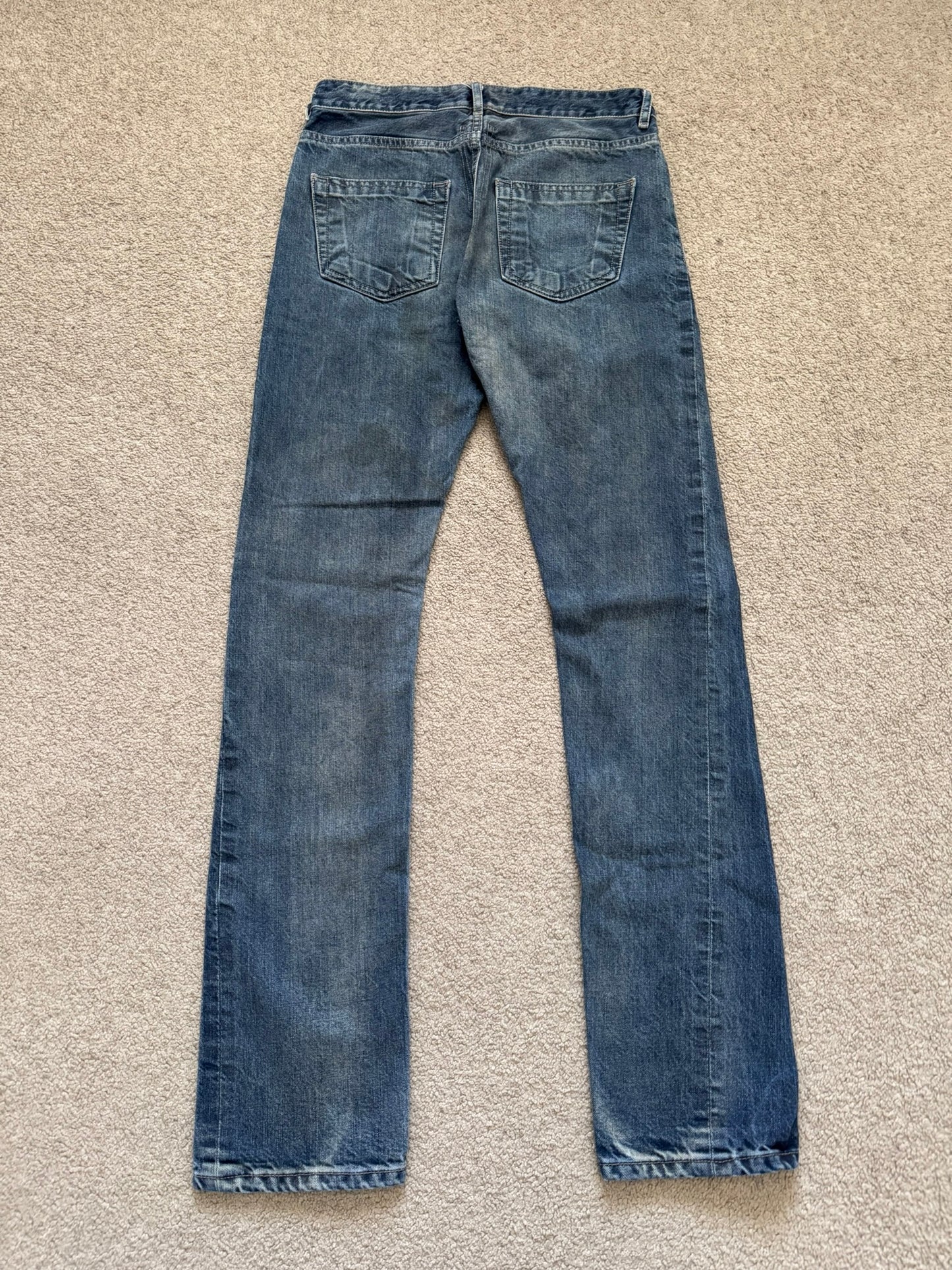 FW16 Rick Owens DRKSHDW Hustler Blue Detroit Cut Denim Jeans