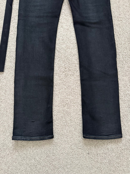 FW21 Rick Owens DRKSHDW Black Waxed Tyrone Cut Denim Jeans