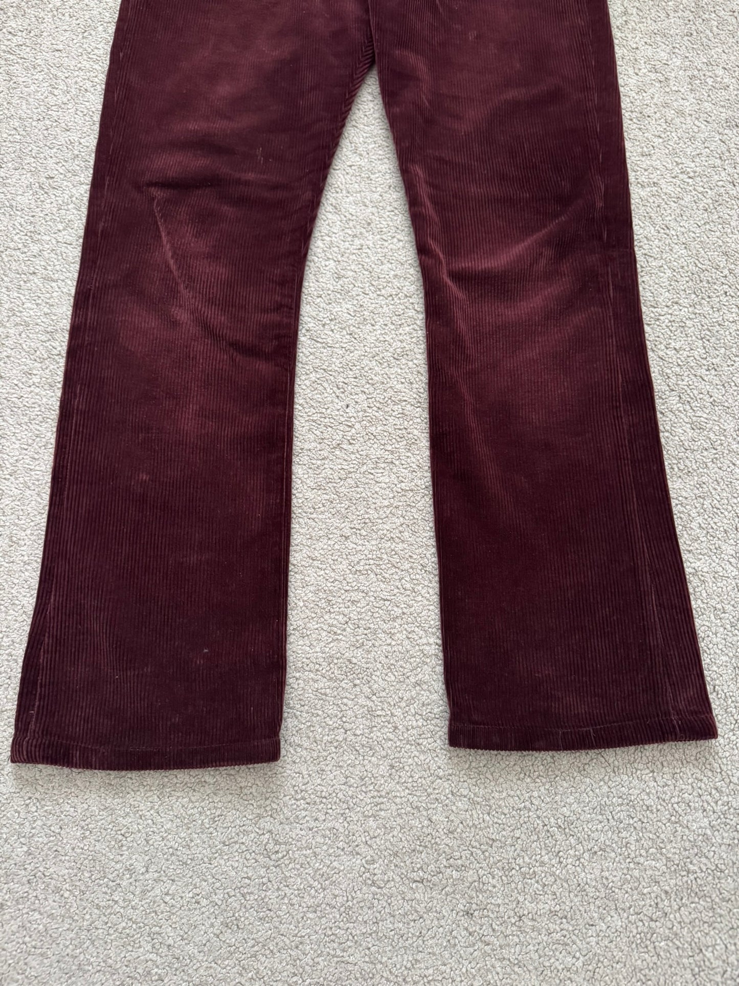 FW18 Saint Laurent Paris Red D17 Bootcut Corduroy Jeans