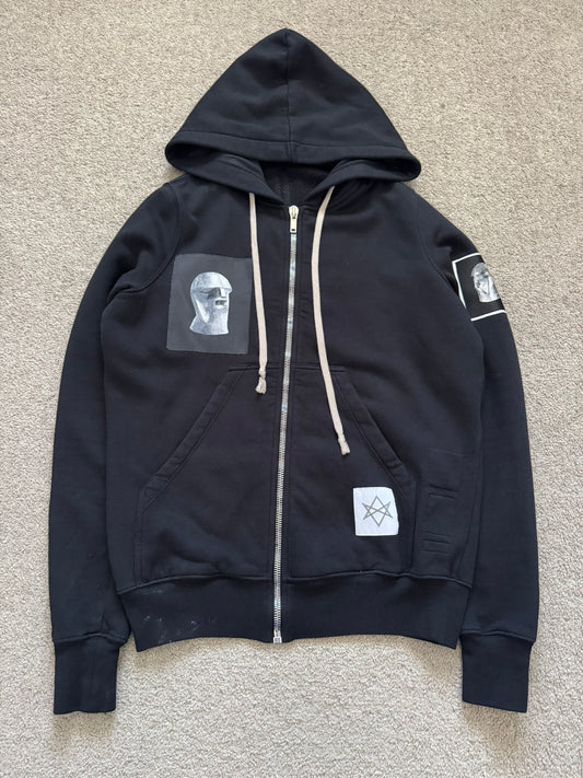 SS18 Rick Owens DRKSHDW Patched Jason Zip Up Hoodie