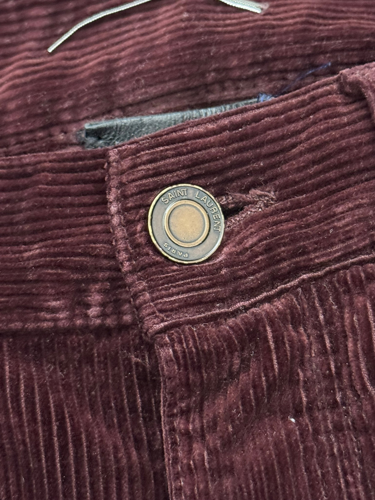 FW18 Saint Laurent Paris Red D17 Bootcut Corduroy Jeans