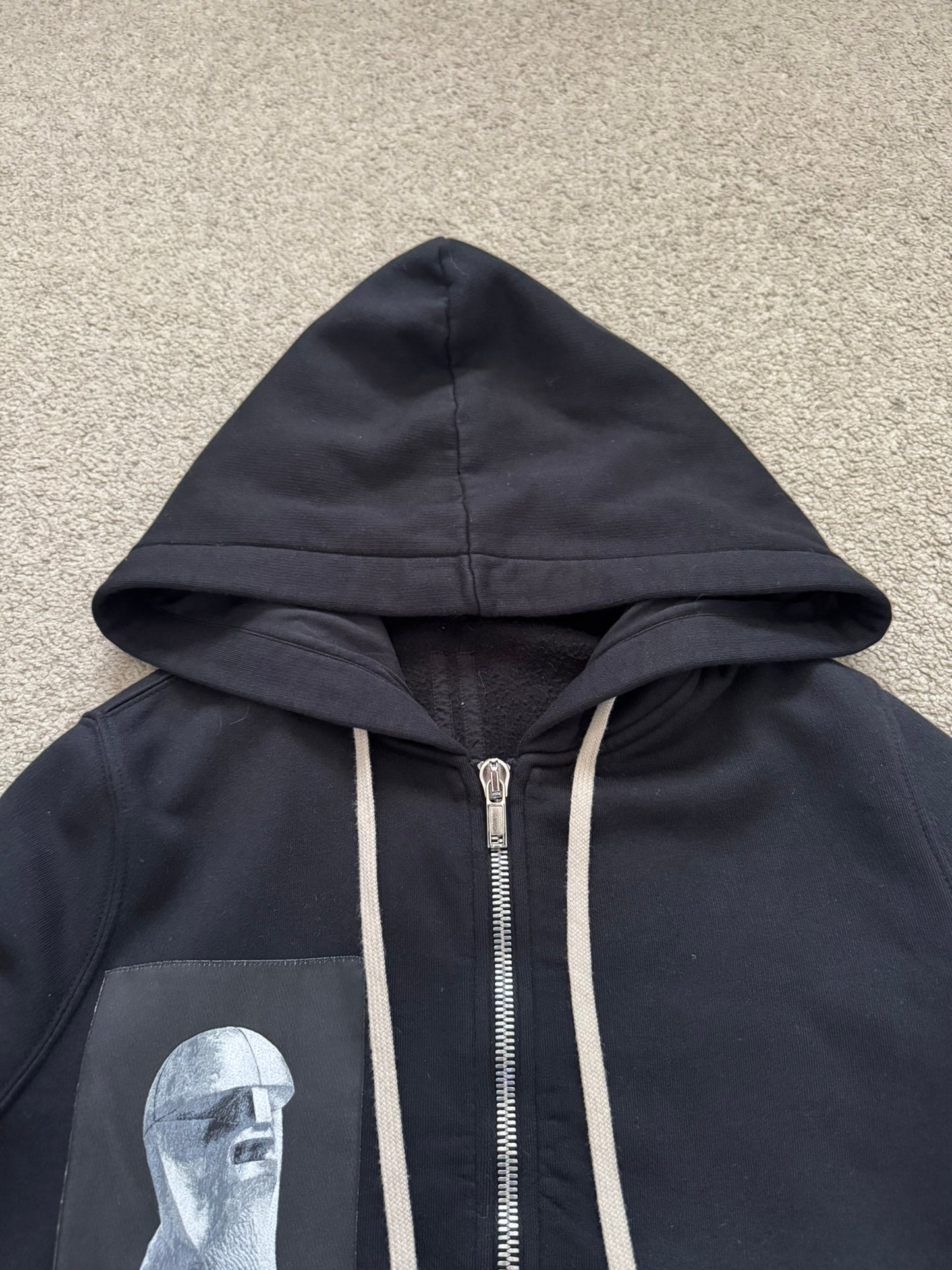SS18 Rick Owens DRKSHDW Patched Jason Zip Up Hoodie